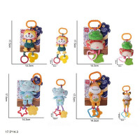 Брязкальце 688M-44/688M-45/688M-46/688M-47 підвіска тваринки м'яке з прорізувачем 4в.лист.17,5*14,3