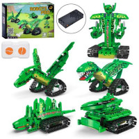 Конструктор K96184 (9шт) р/к, 5в1 (динозаври, транспорт, робот), на бат-ці, в кор-ці, 30,5-20,5-5,5с