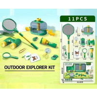 Набір дослідника 378-3 (12) бінокль, ліхтарик на батарейках, підсвічування, бокс, щипці, лупа, компа