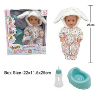 Пупс YL 2425 A-J (48) п'є з пляшечки, ходить на горщик, заплющує очі, аксесуари, висота 25 см, в кор