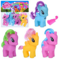 Конячка HF1044 (120шт) LP, 4шт, 6,5см, гребінець, у пакеті, 16,5-15,5-3см