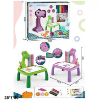 Стіл з проектором 2022-33 для малювання динозавр батар.світ.2кол.кор.35*7*30 /48/