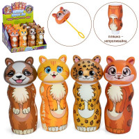 Мильні бульбашки LBD-607 (48шт) колба-тварина, 13см, непроливайка, 12шт(мікс видів) в дисплеї, 24-14