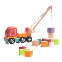 Машинка "Авто-кран"/Wooden toy "Crane truck", 13982