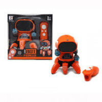 Робот ZR2091 (18шт) р/у,17см,муз, свет,ходит,танцует,3цвета,на бат-ке,в кор-ке,21-21-14см