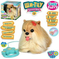 Собака M 6213 I UA (12шт) Ши-тцу, д/к(повідець), 28-19-19см, сенсорна, музика-звук(укр), звук(гавкає