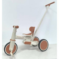 Велосипед дитячий ME 1202 FOLDI Сinnamon Beige (1шт) 3в1, 3 кол EVA 8д.,батьківська ручка, беж