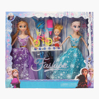 Набір ляльок 1929 Q1 (36/2) 3 ляльки, висота 28 см, гумова голова, рухомі кінцівки, аксесуари, в кор