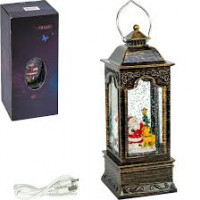 Декор Різдвяний ліхтар  XC-109 з музикою і снігом