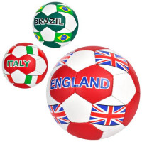 Мяч футбольный 2500-251 (30шт) размер5,ПУ1,4мм, 4слоя,32панели,400-420г,ручная работа,3в(страны)