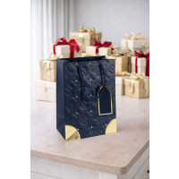 Пакет подарунковий гігант  L DARK BLUE 42*31*12см HL-1892