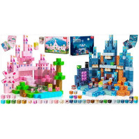 Конструктор ZH007-010 (8шт) магнітний, замок, куб 2см, 100дет, 2 види, в кор-ці, 22-20,5-2,5см