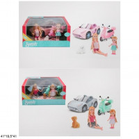 Кабріолет для ляльки 925-110/113 з ляльками (29 і 17см) і тваринкою 2кол.кор.41*19,5*41 /12/