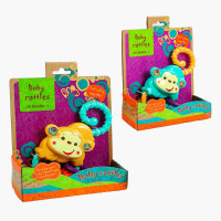 Брязкальце 9959 (144) "Мавпочка", 2 кольори, гумові кільця-прорізувачі, в коробці