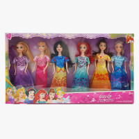 Набір ляльок K 016 B (36/2) 6 ляльок, принцеси, знімний одяг, висота 28 см, в коробці