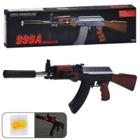 Автомат 999A (12шт) 71см, пластикові кулі, лазер, на бат(табл), в кор-ці, 76-21-6,5см