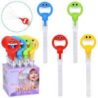 Мильні бульбашки 103A (96шт) меч, 44см, кришка-смайл, 16шт(4 кольори) в дисплеї, 25-44-19см