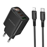 Зарядний пристрій для мобільних телефонів СЗУ-адаптер Borofone BA94A Lustrous PD30W+QC3.0