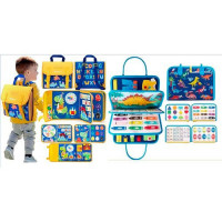 Гра LB-14-15 (20шт) бізісумка/бізіборд/бізікнига, 22-28см, навчальна гра, знімні сторінки, застібки