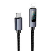 Кабель Hoco X112 Favor з дисплеєм Lightning 2.4A 1m