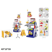 Візок для прибирання 667-76 з пилососом батар.муз.світ.кор.43*15*33