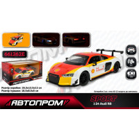 Машина АВТОПРОМ мет. арт. 661262E (12шт/2) 1:24 Audi R8, бат,світло,звук,відкр.двері,у короб. 24,5*1