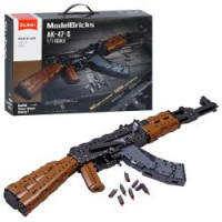 Конструктор SLUBAN M38-B1350 (6шт) зброя, автомат, 33,74см, 1:1, 1281дет, в кор-ці, 45-33-12,5см