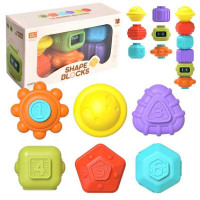 Логічна гра YB 11630 (108) 6 елементів, конструктор, брязкальце, рухомі елементи, в коробці