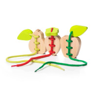 Розвиваюча гра-вязанка "Фрукти"/Wooden lacing toy set "Fruits" арт 14811
