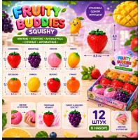Сквіш-антистрес «Fruity Buddies Squishy» — Фруктова колекція 8,5 см, 10-01