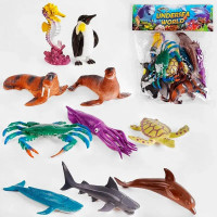 Набір тварин Q 502-9 (60)  "Морські мешканці", 10 елементів, у пакеті