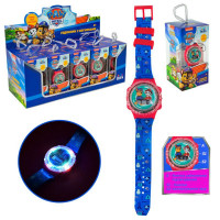 Дитячий годинник Paw Patrol арт. KH75/002L (120шт) зі світлом 10шт дисплей бокс 32*12,5*13 см