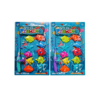 Рибалка арт. 3067-122 (132шт/2) 2 види мікс, вудка, 10 рибок,  планшет 43,5*28,5см.