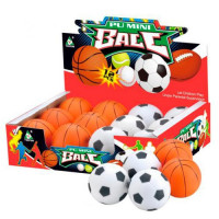 М'яч YF308C (288шт) фомовий, спортивний, 9,5см, в кульку, 12шт(2види) в дисплеї, 39-10-29,5см