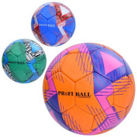 М'яч футбольний 2500-281 (30шт) розмір5,ПУ1,4мм,ручна робота, 32панелі, 400-420г, 3кольори, в пакеті