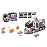 Транспорт спецслужб YY6039-2 (8шт) швидка допомога, інерція, 36см, звук, світло, машинка 6,5см 2шт,