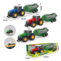 Трактор з причепом 0488-603 D (96/2) 3 кольори, інерція, 3 кнопки, в коробці