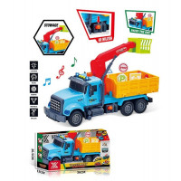 Спецтехніка 688-4 B (24) “Вантажівка з підйомником”, довжина 33 см, підсвічування, звукові ефекти, і
