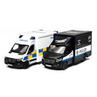 Машинка " MERSEDES-BENZ Sprinter KT5479W Поліція метал.інерц.відкр.дв.кор
