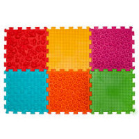 Масажний килимок «Ортек Мікс Пазли» 6 елементів М`ЯКИЙ, 12815