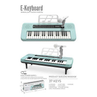 Синтезатор 328-71 (24) мікрофон, 37 клавіш, працює від мережі або батарейок, звук, мелодії, 2 AUX-ро