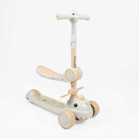 Самокат триколісний з сидінням DL-309-17 (6) колеса PU 125х40мм зі світлом, музика та підсвічування