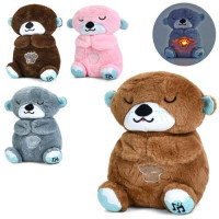 Нічник INT 0006 (50шт) видра, 24-16-12см, світло, музика, дихає, м'яка іграшка, плюш, мікс кольорів,