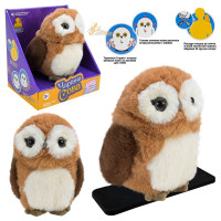 М'яка інтерактивна іграшка арт. C14101 (24шт) сова у короб 17*14*19см