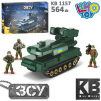 Конструктор KB 1157 (18шт) військовий, зенитно-ракетний комплекс, фігурки, 564дет, в кор-ці, 32-22-6