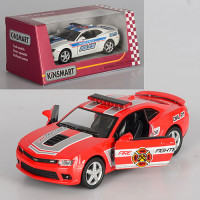 Машинка KT 5383WPR (24шт) металл,инер-я,1:38, откр.двери, 2вида(полиция,пожарная),в кор-ке,16-8-7см