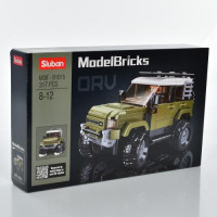 Конструктор SLUBAN M38-B1015,джип, 15,9см, фігурка, 317дет, в кор-ці, 38-24-7см