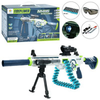 Автомат M626 (6шт) 85см, акум, пріцел, м'які кулі-присоски 30шт, світло, лазер, USBзарядне, окуляри,