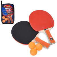 Ракетка MS 4181 (30шт) ракетка - 2шт 25,5см, EVA+гума, ручка набірна, кульки - 3шт 40мм, у чохлі, 17