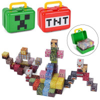 Конструктор L001-25A-B (12шт) магнітний, куб 2см, 80дет, чемодан, в карт.обгортці, 14-10-9см